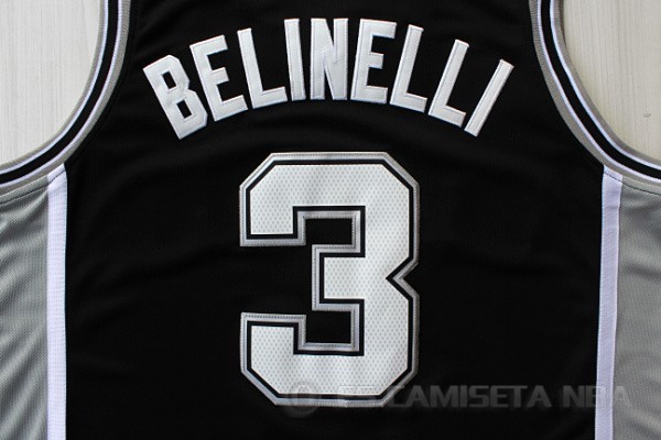 Camiseta Belinelli #3 San Antonio Spurs Negro - Haga un click en la imagen para cerrar